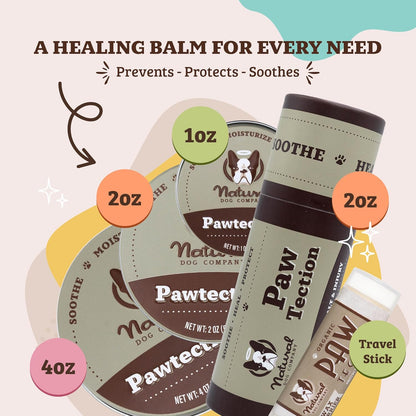 Pawtection, 1 Oz Tin, Veterinarian-Approved, All-Natural Dog Paw Balm and Moisturizer, Nourishing Dog Paw Protector for Rough Terrain and Harsh Temperatures